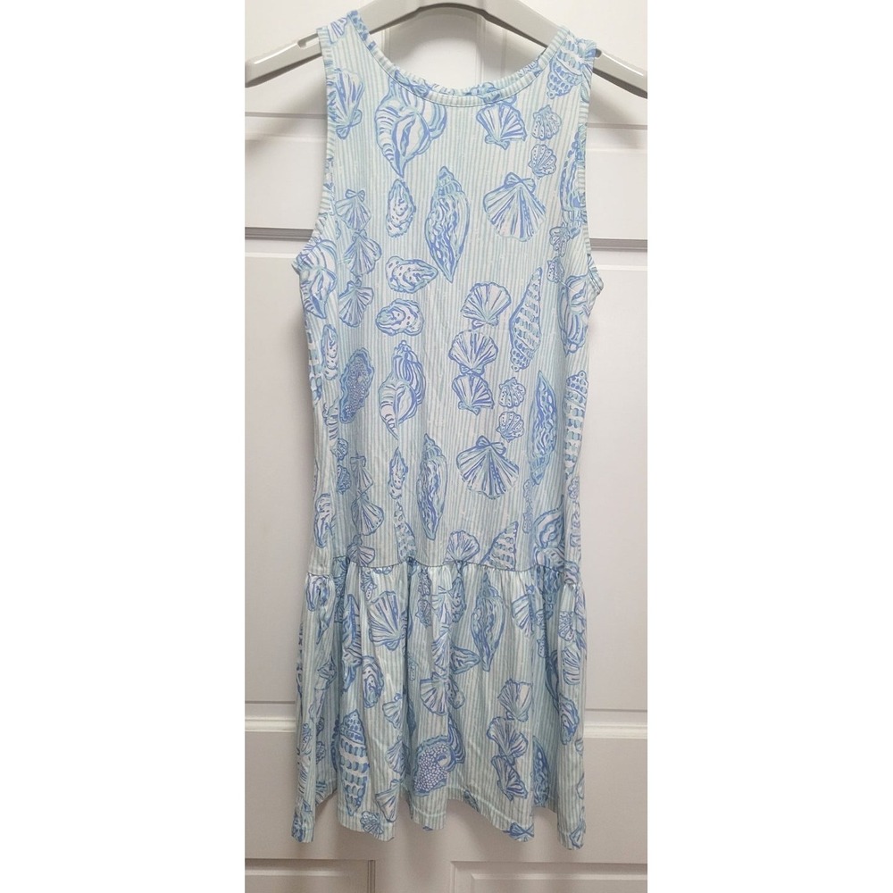 Lilly Pulitzer Women's Dixi Dress - Fresh Water Blue Cool as Shell Dress - Small